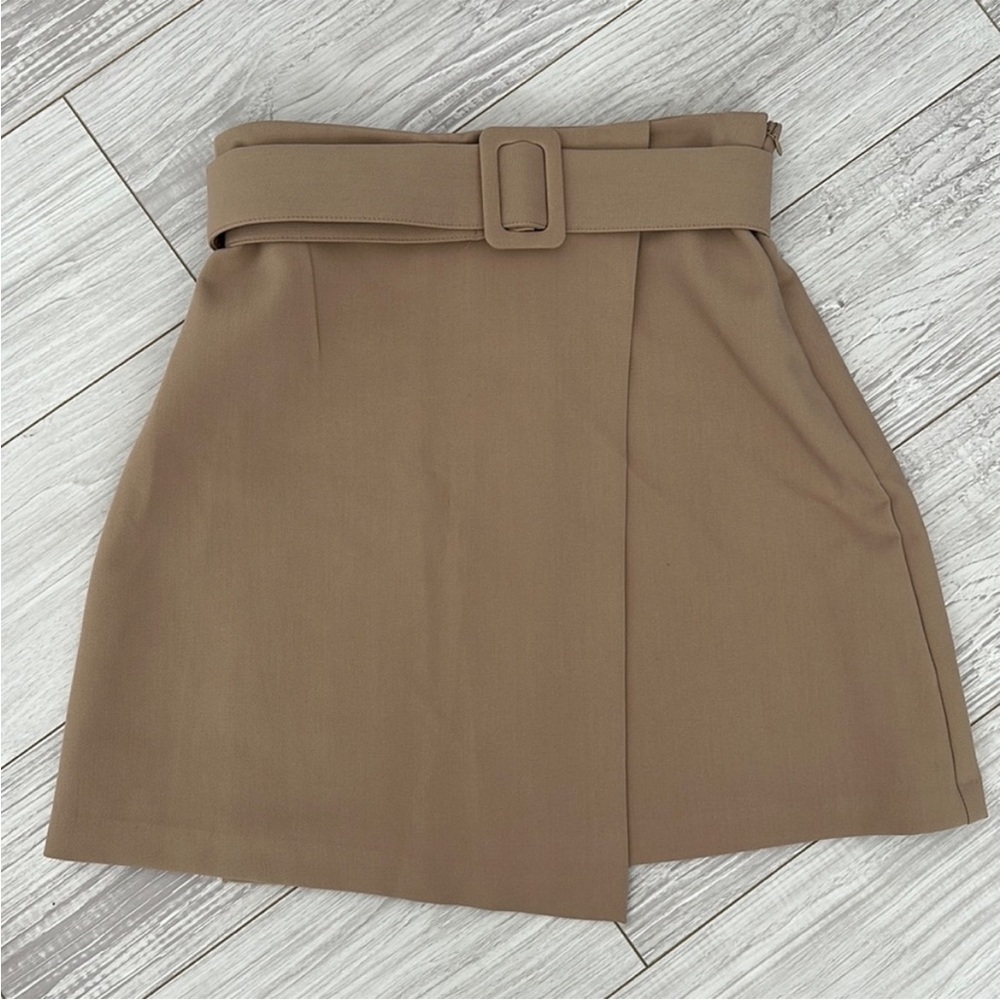 New Jason Wu Tan Belted Skirt